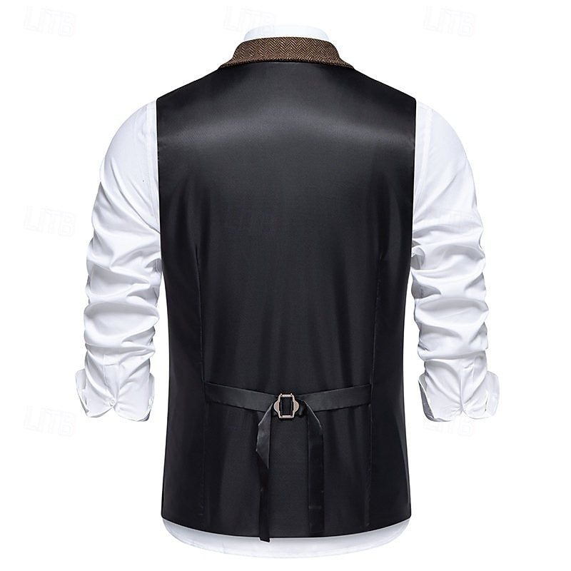 Bennett | Dobbeltradet Herringbone Vest