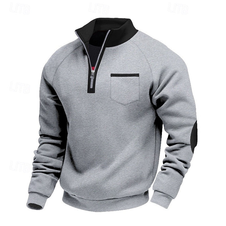 Keith | Quarter-Zip Farveblok Pullover