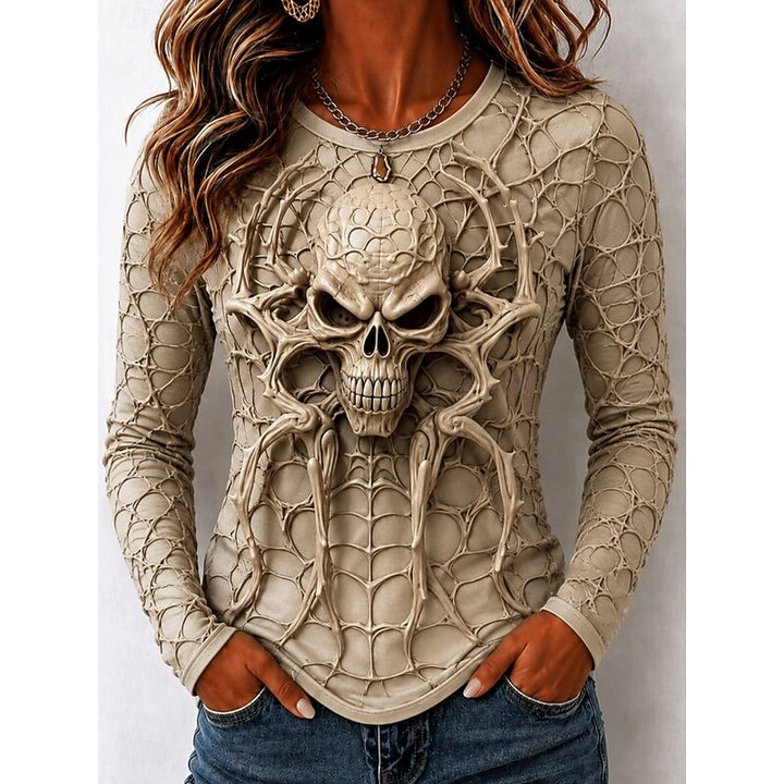 Selene | Halloween Kranium Langærmet Top