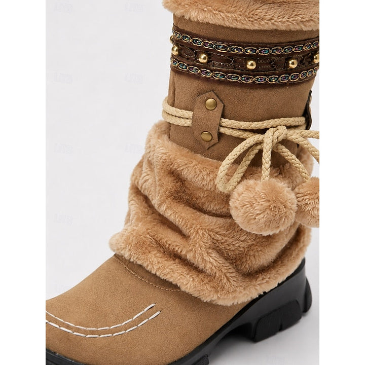 Wren | Cozy Boho Mid-Calf Vinterstøvler