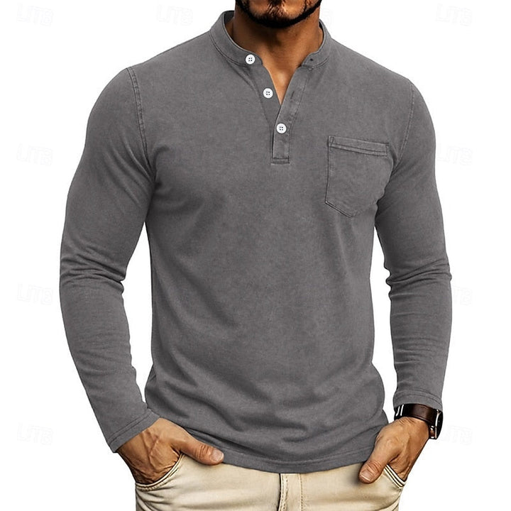 Weston | Klassisk Henley Langærmet Skjorte