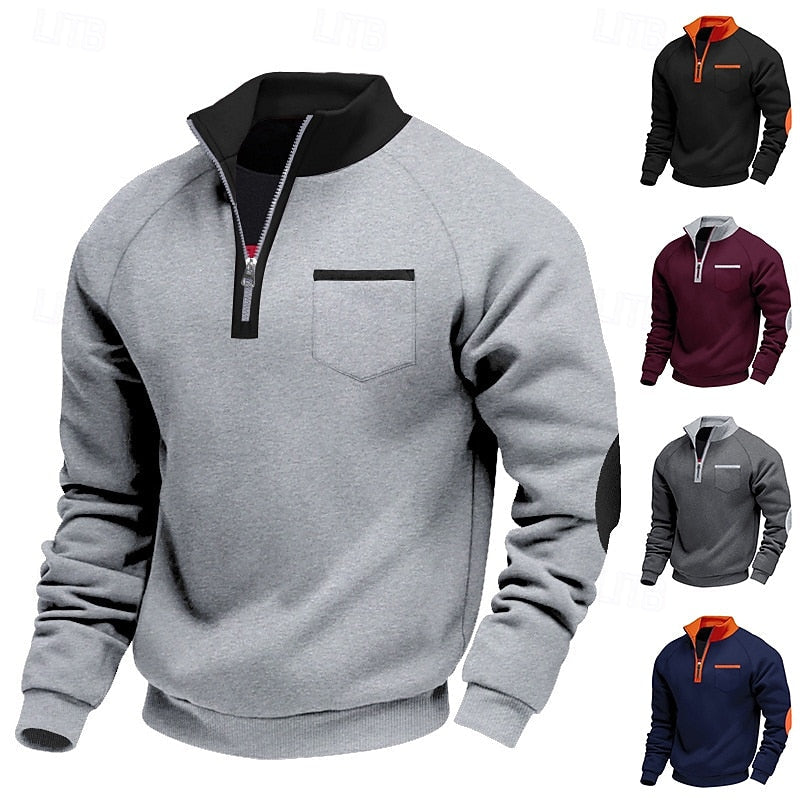 Keith | Quarter-Zip Farveblok Pullover