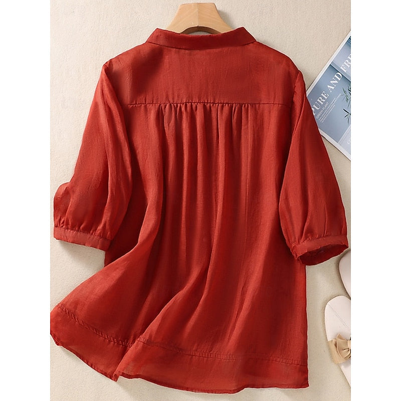 Paige | Broderet Peter Pan Krave Bluse