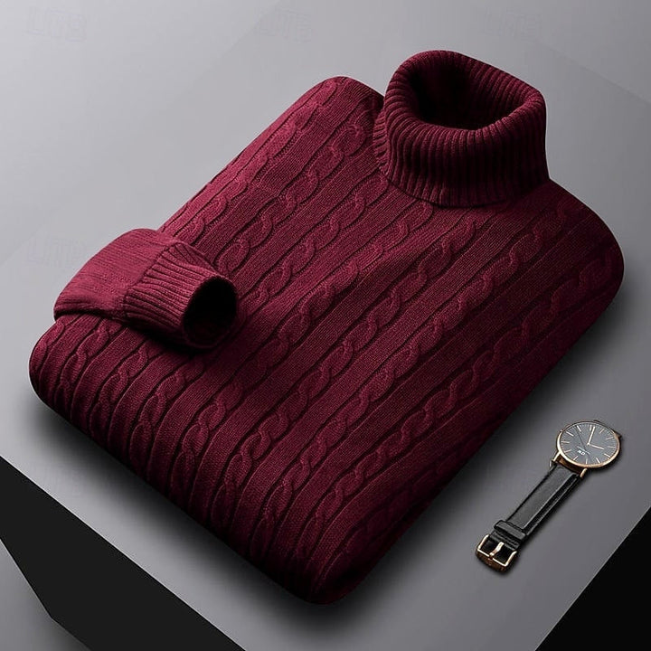 Rhys | Kabelstrikket Turtleneck Sweater