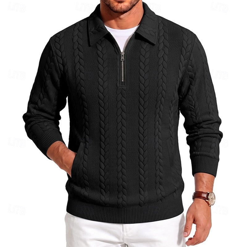 Chase | Tekstureret Quarter-Zip Sweater