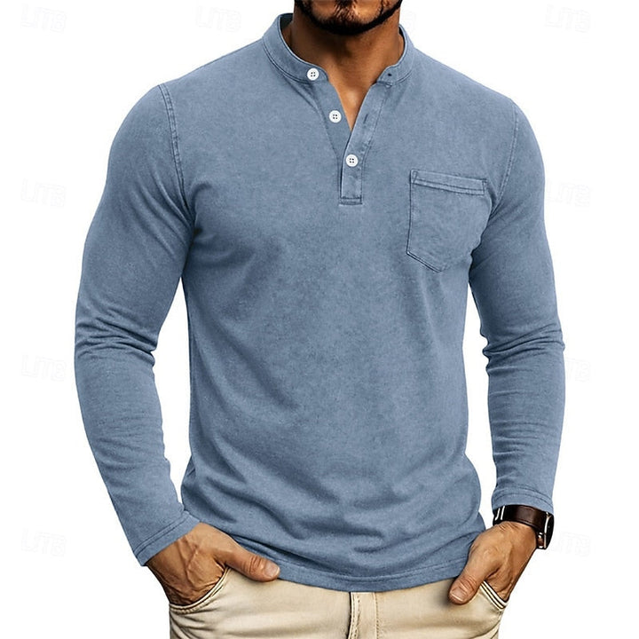 Weston | Klassisk Henley Langærmet Skjorte
