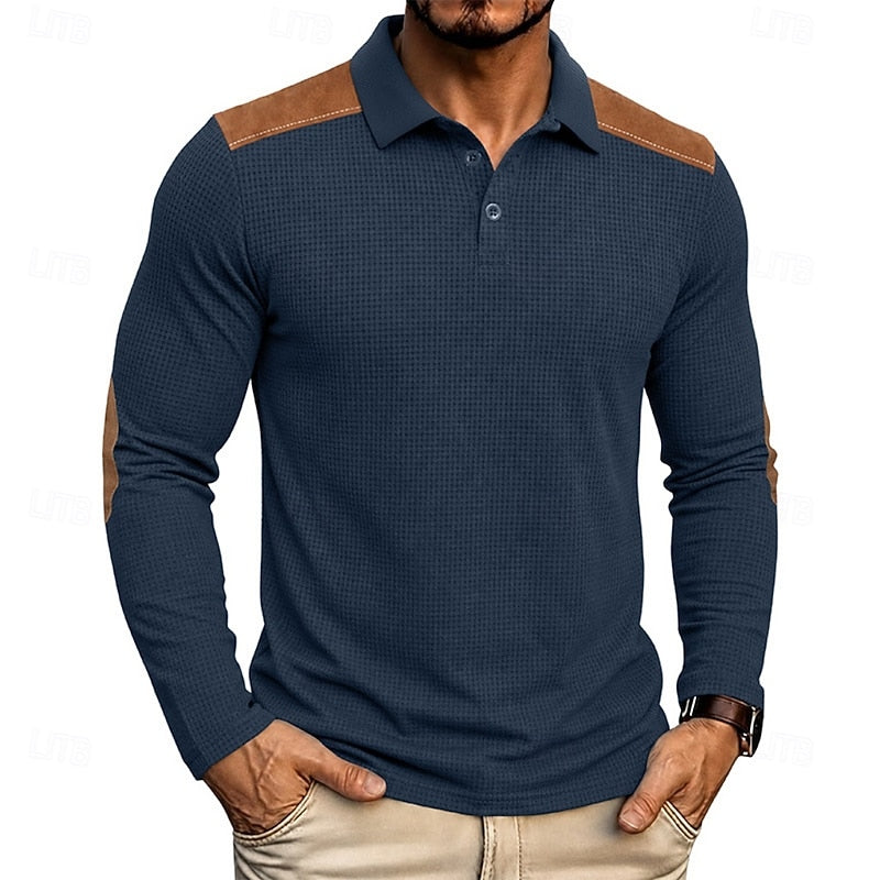Bennett | Tekstureret Farveblok Polo T-shirt