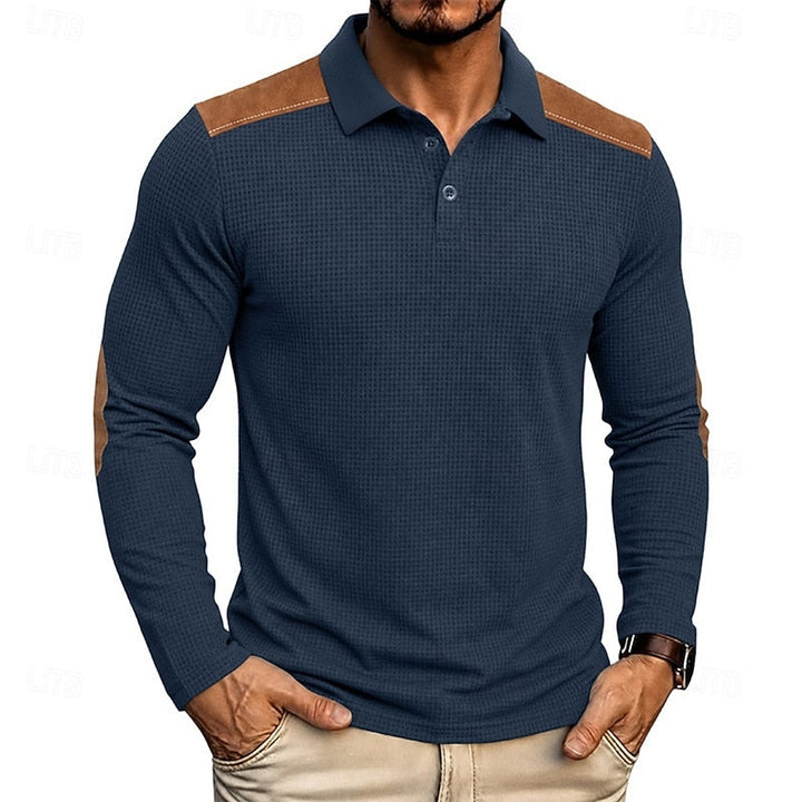 Bennett | Tekstureret Farveblok Polo T-shirt