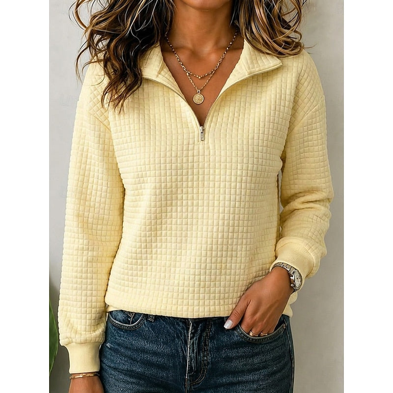 Annette | Tekstureret Quarter-Zip Pullover