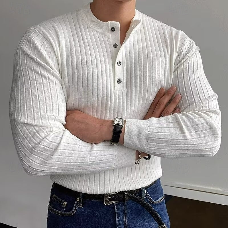 Theo | Ribbede Henley Sweater