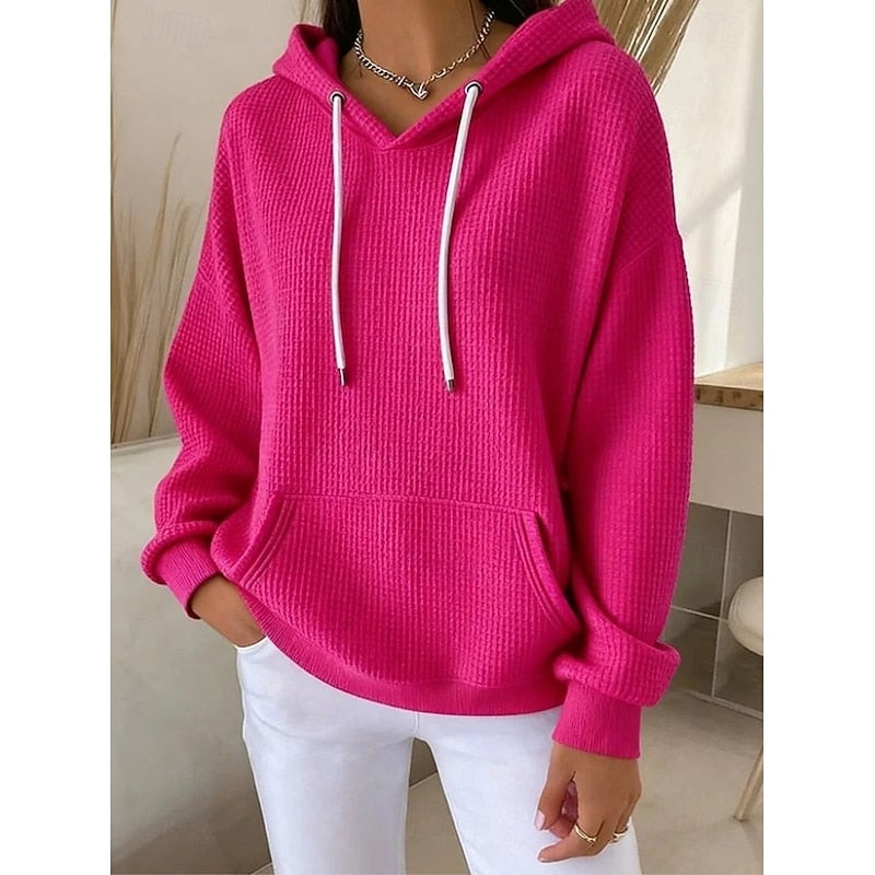 Harper | Tekstureret Hoodie med Snøre