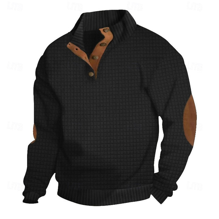 Garrett | Tekstureret Stående Krave Pullover