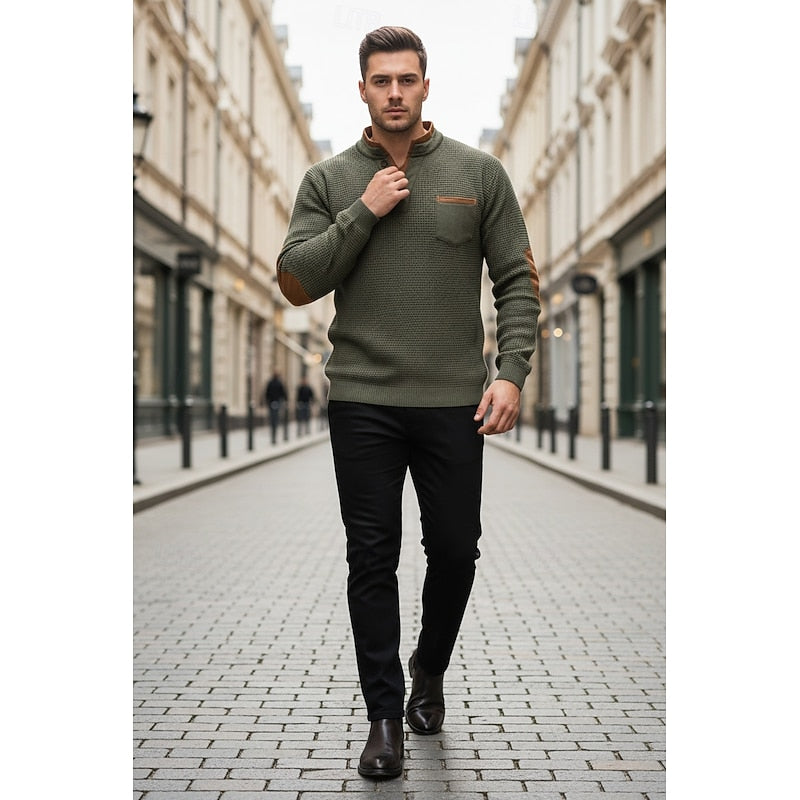 Russell | Tekstureret Waffle Henley Skjorte