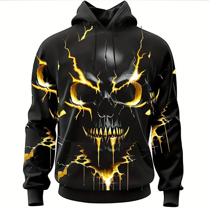 Cyrus | Halloween Skelet Grafik Hoodie