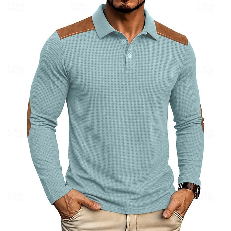 Bennett | Tekstureret Farveblok Polo T-shirt