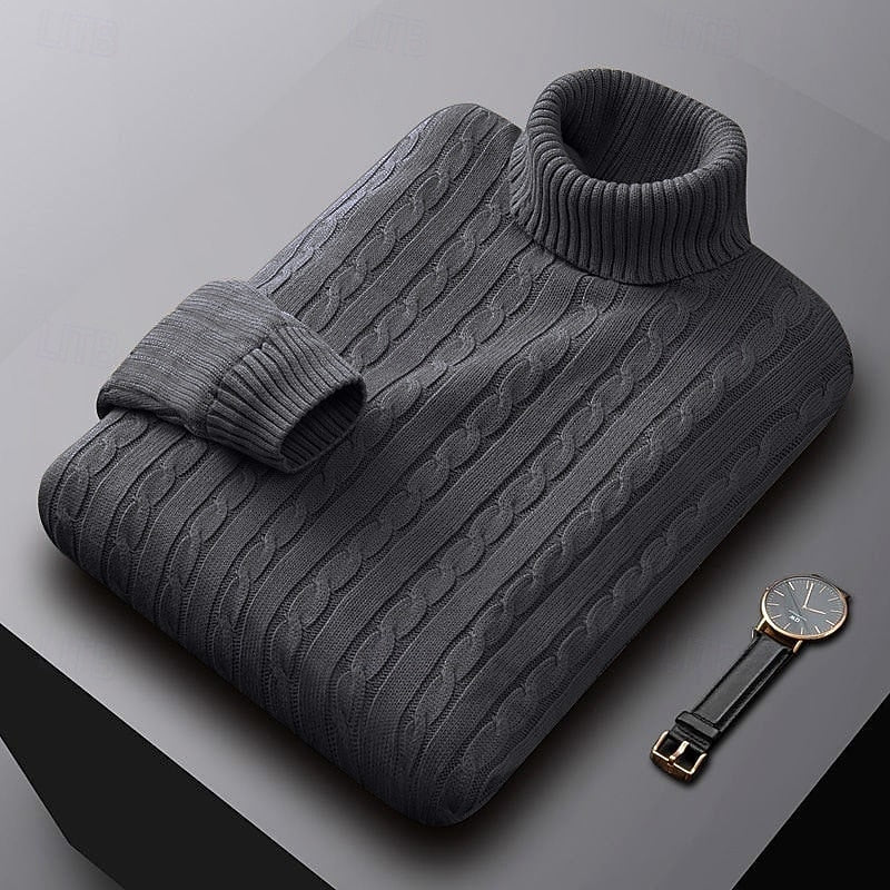 Rhys | Kabelstrikket Turtleneck Sweater