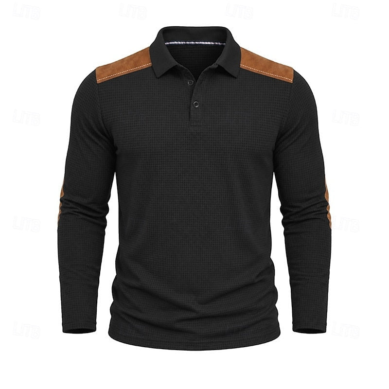 Bennett | Tekstureret Farveblok Polo T-shirt