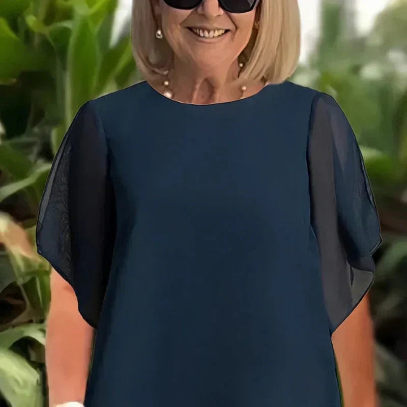 Valeria | Elegant Draperet Palazzo Bukser Sæt