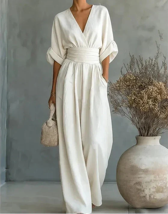Genevieve | Elegant Bredbenet Jumpsuit