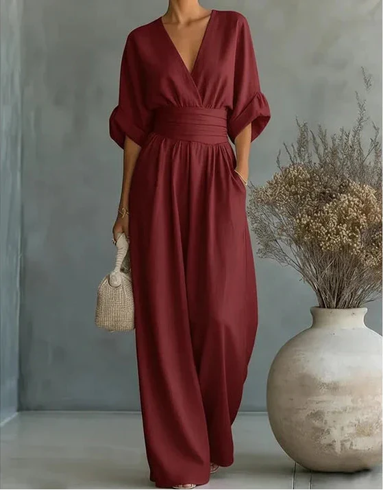 Genevieve | Elegant Bredbenet Jumpsuit