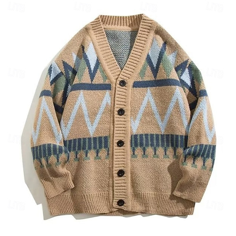 Marcus | Mønstret Knappet Cardigan
