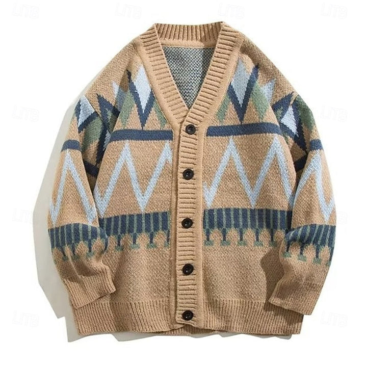 Marcus | Mønstret Knappet Cardigan