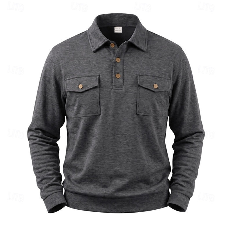Harold | Raffineret Langærmet Pocket Polo Skjorte