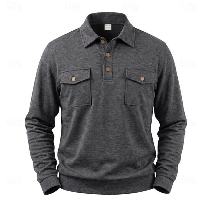 Harold | Raffineret Langærmet Pocket Polo Skjorte