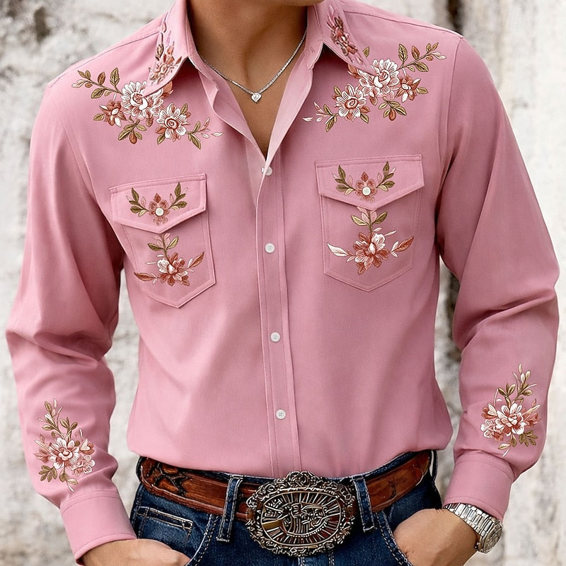 Austin | Broderet Western Skjorte