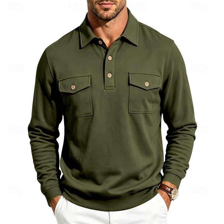 Harold | Raffineret Langærmet Pocket Polo Skjorte