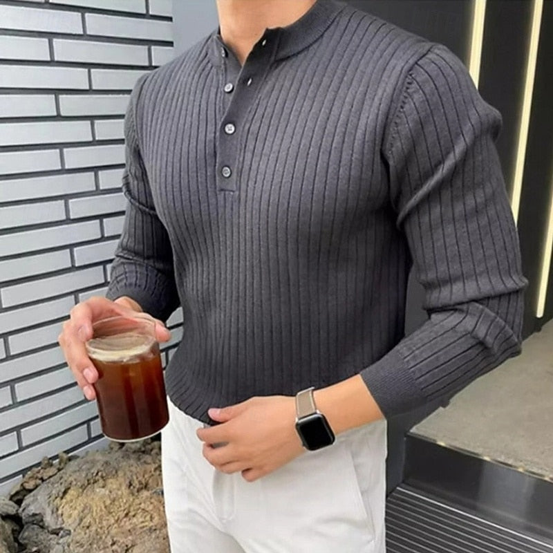 Theo | Ribbede Henley Sweater