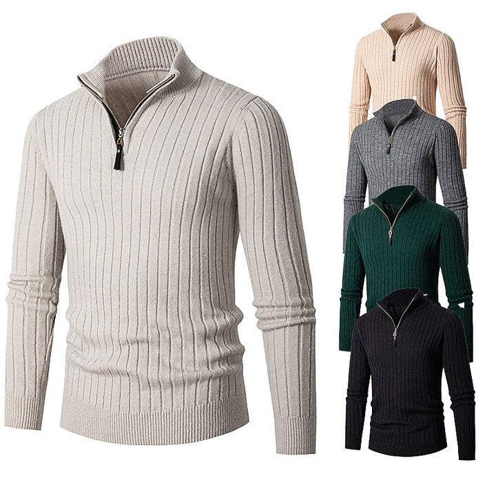 Gavin | Ribbet Quarter-Zip Sweater