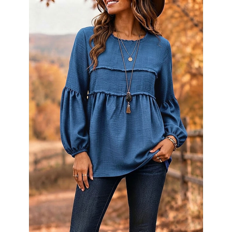 Rebecca | Afslappet Peplum Bluse