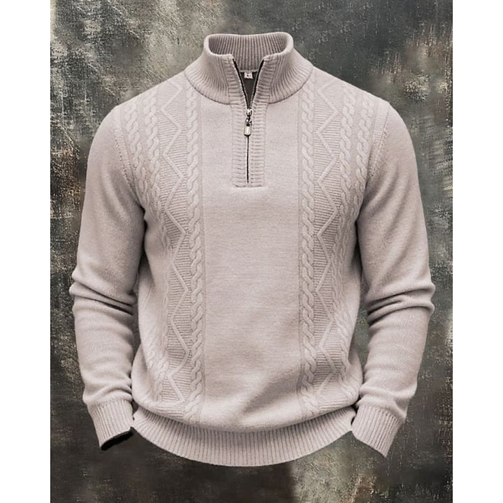 Simon | Kabelstrikket Quarter-Zip Sweater