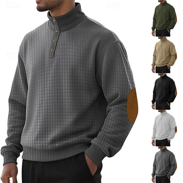 Garrett | Tekstureret Stående Krave Pullover