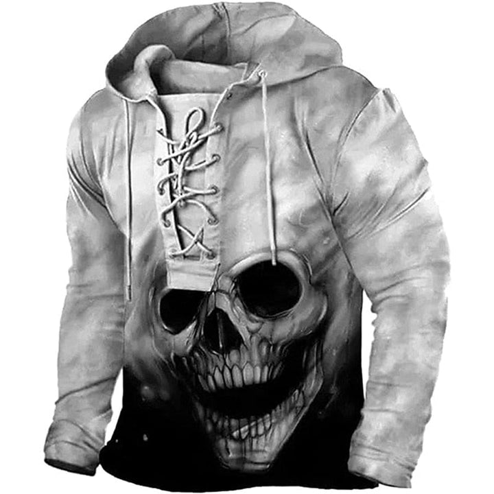 Cole | Halloween Snøre Skelet Hoodie