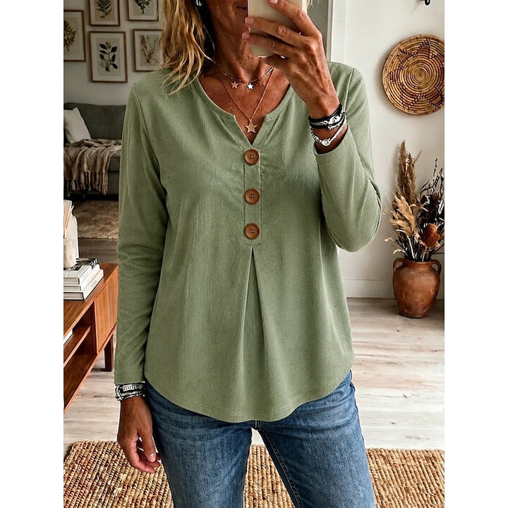 Katherine | Knapper V-Hals Top