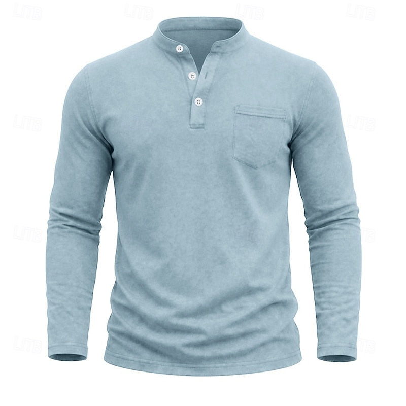 Weston | Klassisk Henley Langærmet Skjorte