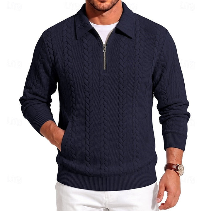 Chase | Tekstureret Quarter-Zip Sweater