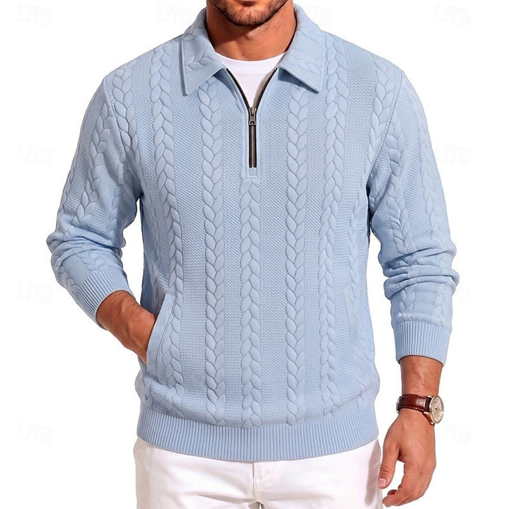 Chase | Tekstureret Quarter-Zip Sweater