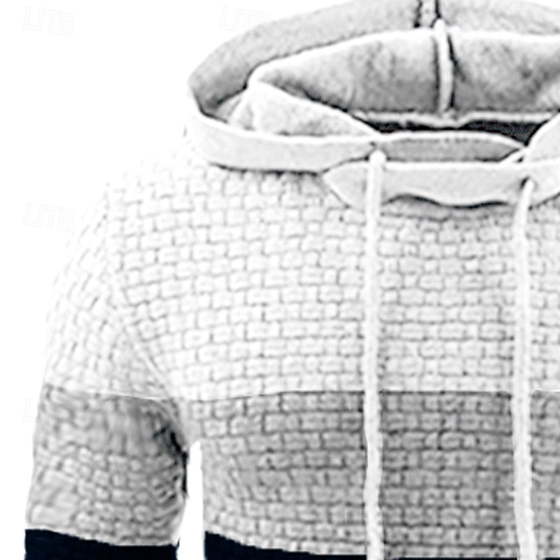 Hollis | Farveblok Tekstureret Hoodie