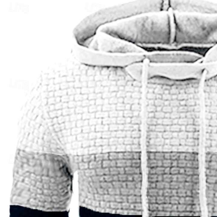 Hollis | Farveblok Tekstureret Hoodie