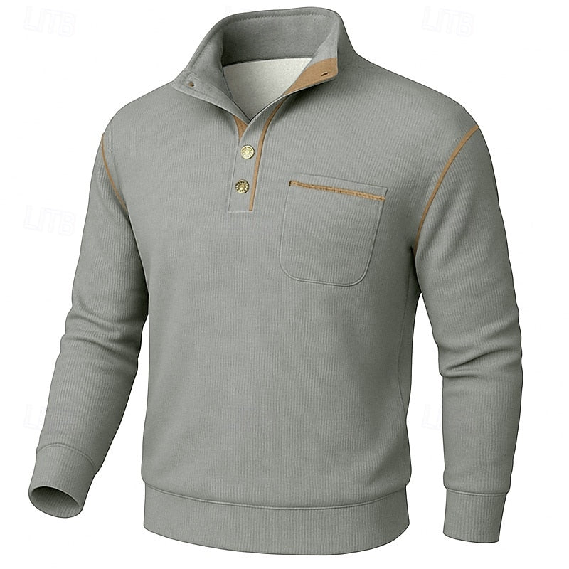 Conrad | Tekstureret Halv-Knap Pullover