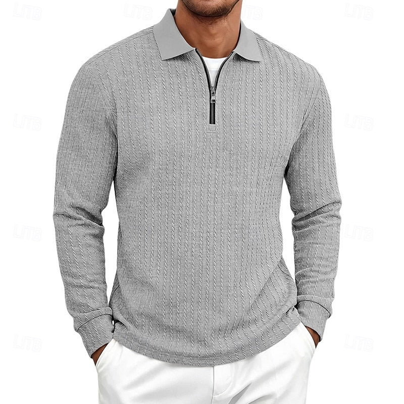 Rhett | Tekstureret Quarter-Zip Polo Shirt
