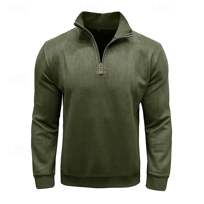 Caleb | Quarter-Zip Stand-Collar Sweatshirt