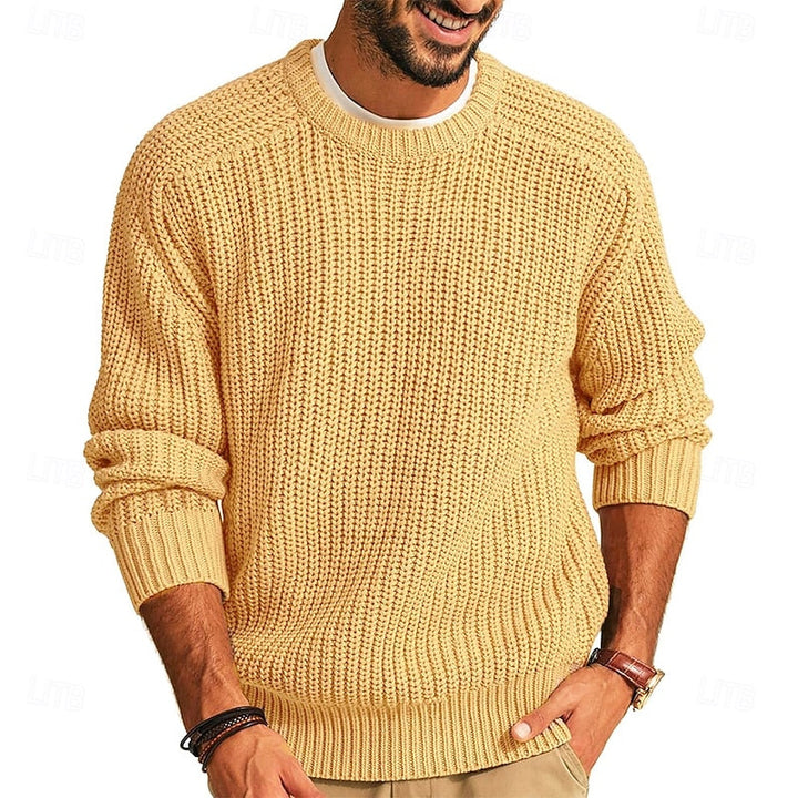 Franklin | Ribbet Rundhalset Sweater