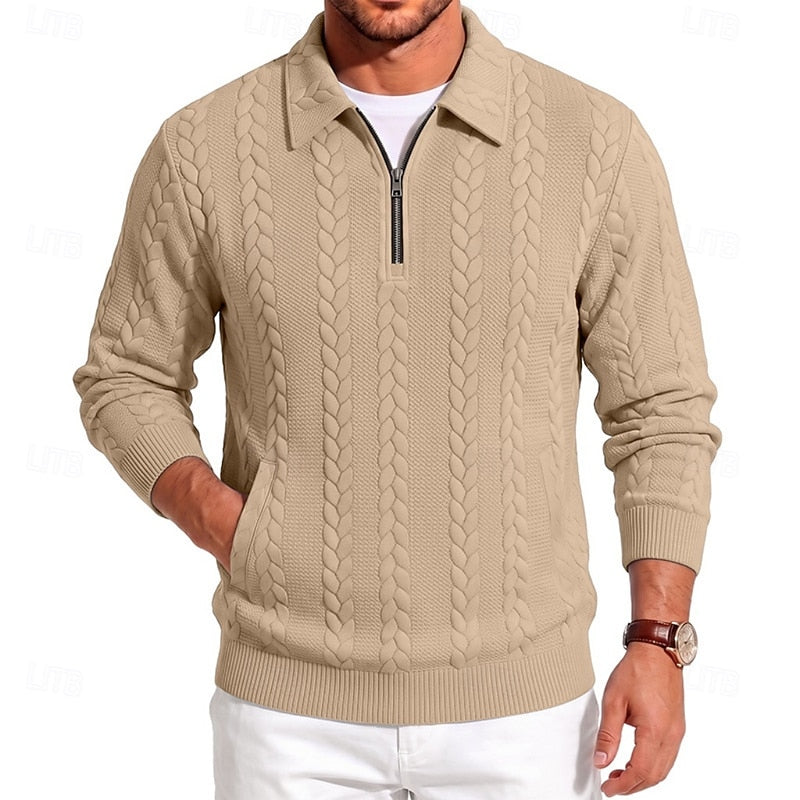Chase | Tekstureret Quarter-Zip Sweater