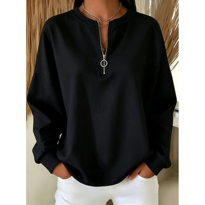 Adeline | Quarter-Zip Højhalset Sweatshirt