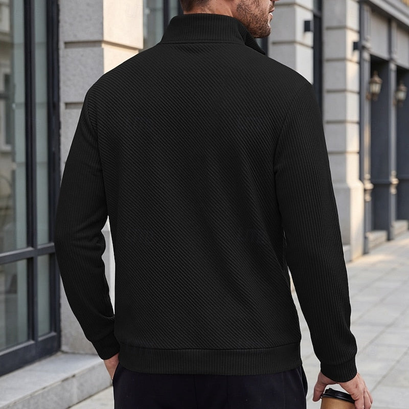 Quentin | Tekstureret Quarter-Zip Pullover