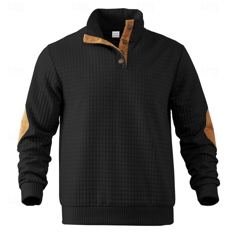 Garrett | Tekstureret Stående Krave Pullover
